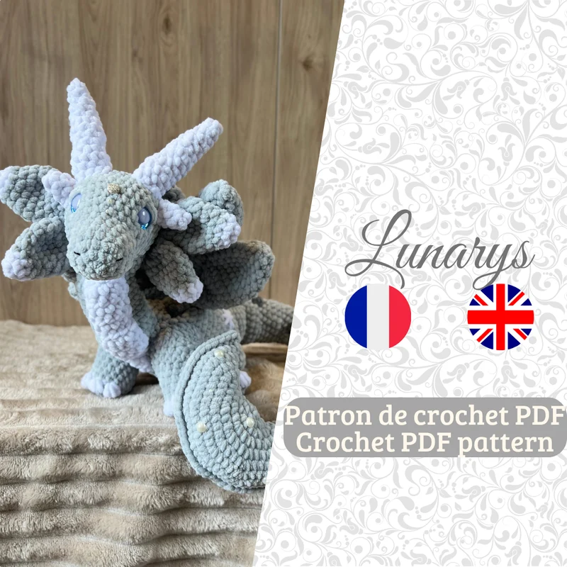 Lunarys - Le dragon de la lune | Patron au crochet - [FR-EN]