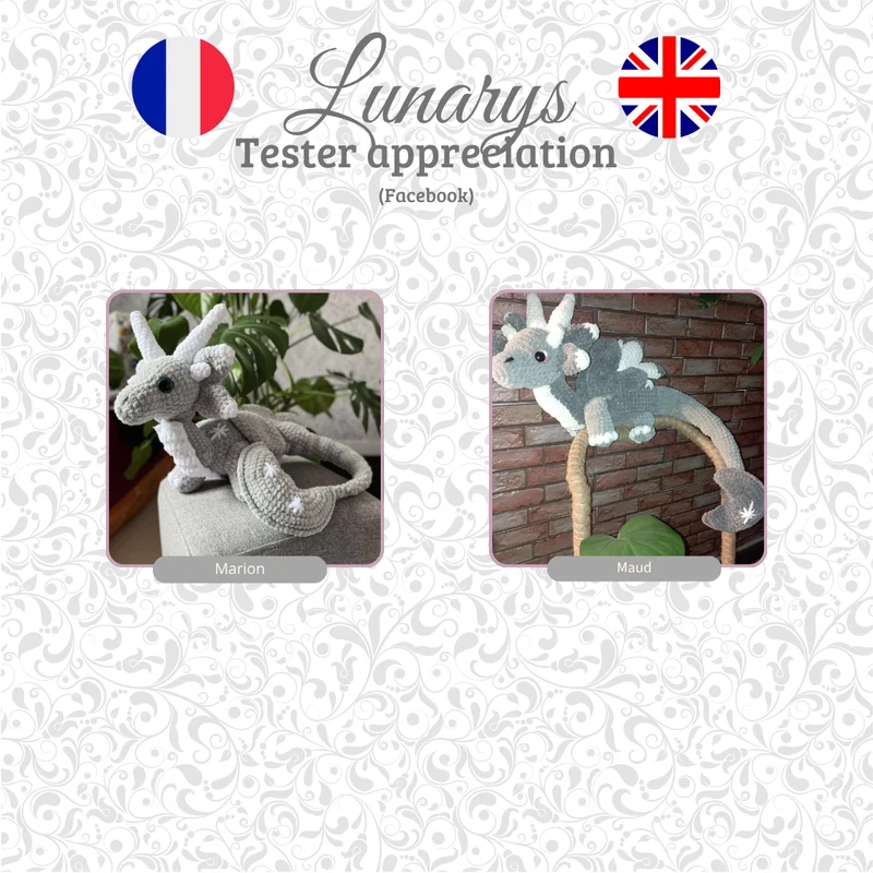 Lunarys - Le dragon de la lune | Patron au crochet - [FR-EN]