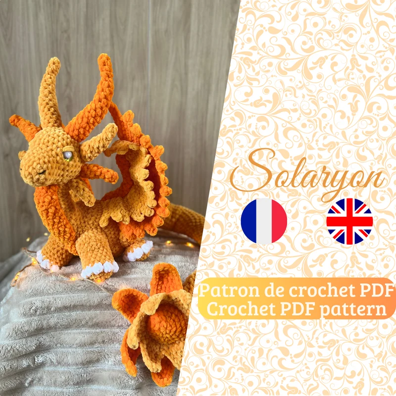 Solaryon - Le dragon du soleil | Patron au crochet - [FR-EN]