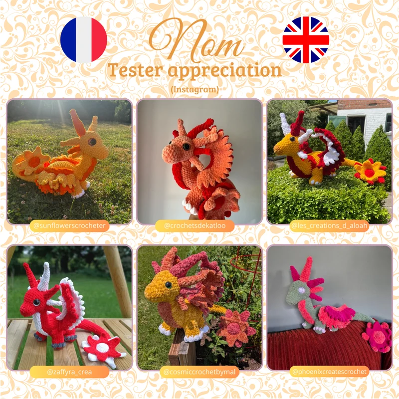 Solaryon - Le dragon du soleil | Patron au crochet - [FR-EN]