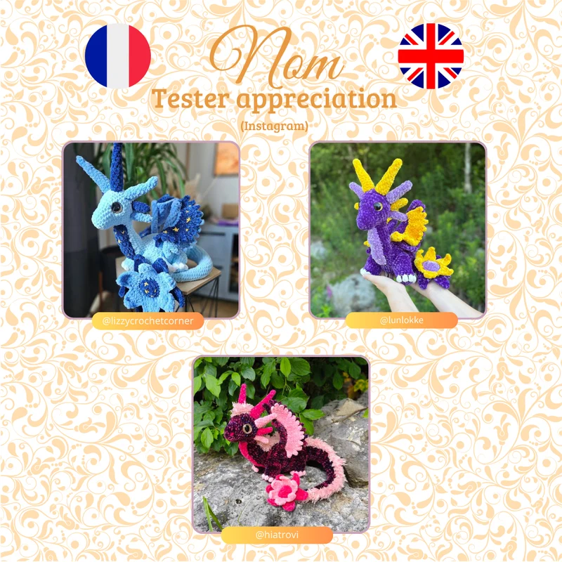 Solaryon - Le dragon du soleil | Patron au crochet - [FR-EN]