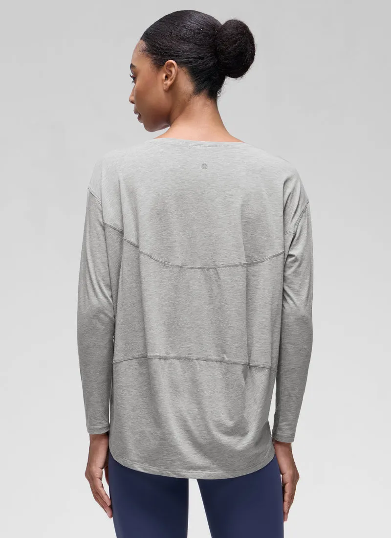 Pima Cotton Boat Neck Long Sleeve