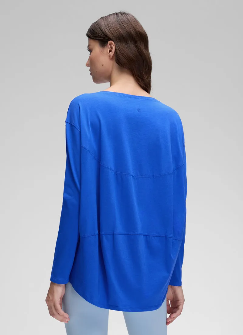 Pima Cotton Boat Neck Long Sleeve