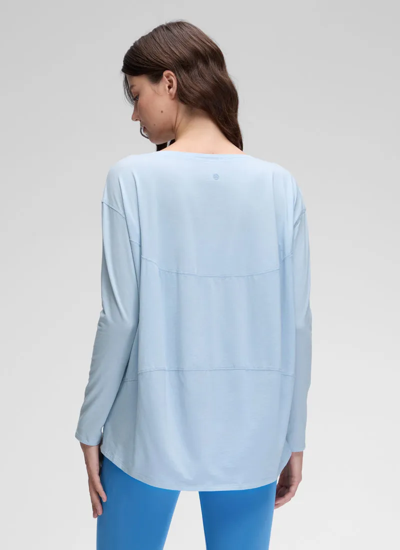 Pima Cotton Boat Neck Long Sleeve