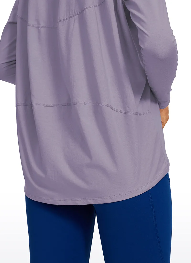 Pima Cotton Boat Neck Long Sleeve