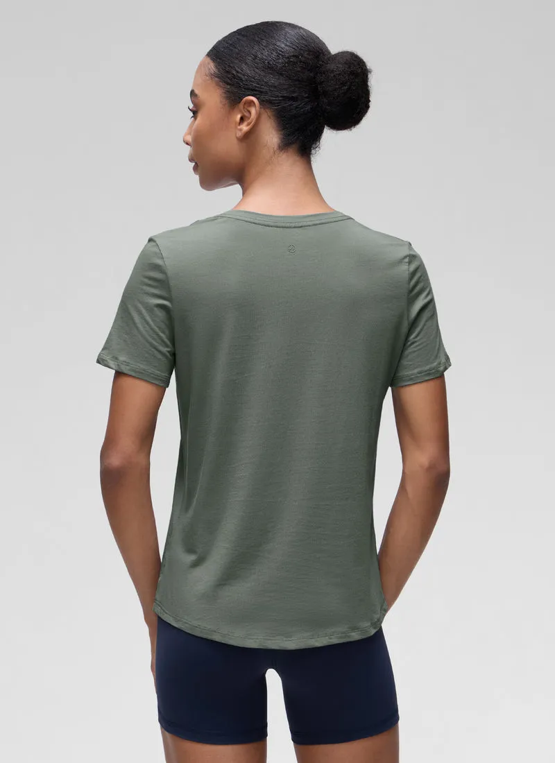 Pima Cotton Round Neck Short Sleeve