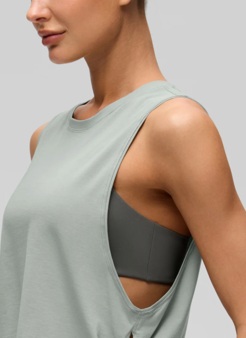 Pima Cotton Crop Deep Armhole Tank