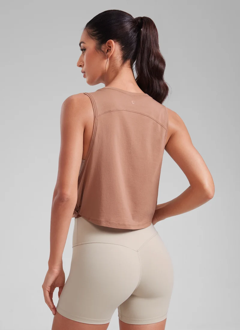 Pima Cotton Crop Deep Armhole Tank