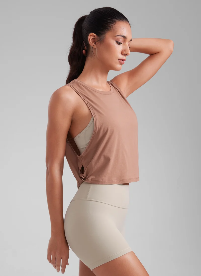 Pima Cotton Crop Deep Armhole Tank