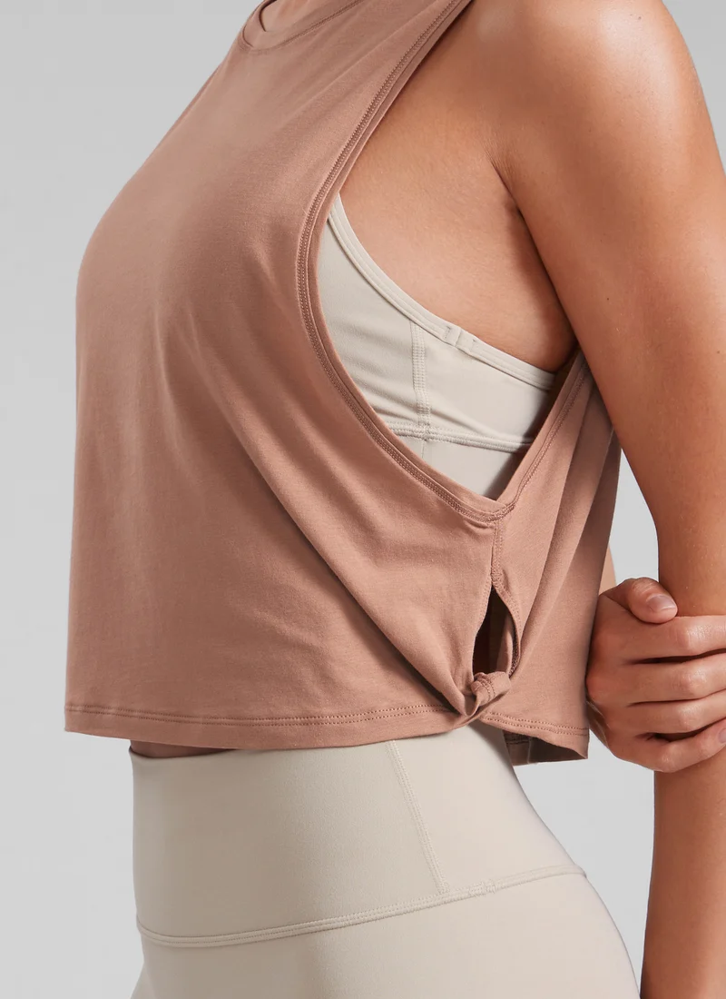 Pima Cotton Crop Deep Armhole Tank