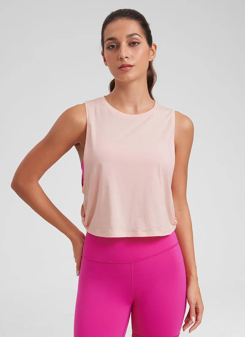 Pima Cotton Crop Deep Armhole Tank
