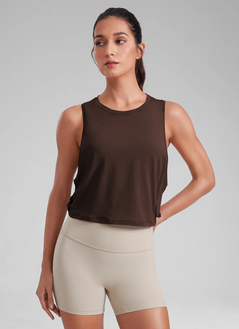 Pima Cotton Crop Deep Armhole Tank