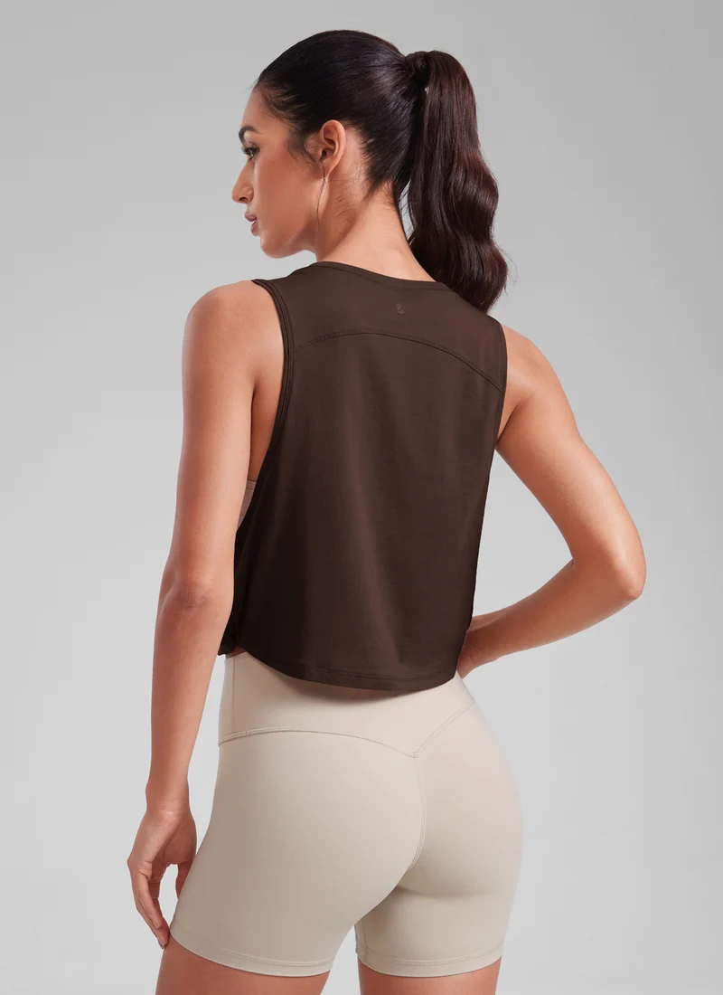 Pima Cotton Crop Deep Armhole Tank