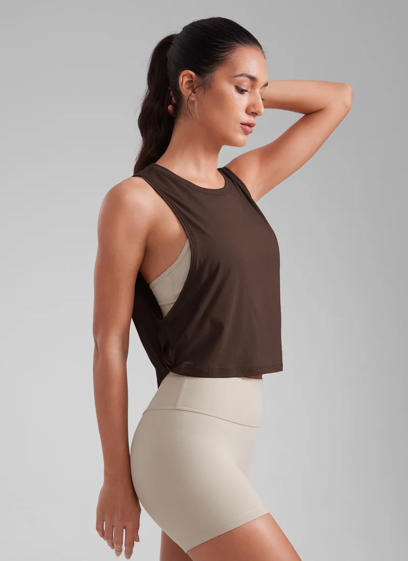 Pima Cotton Crop Deep Armhole Tank