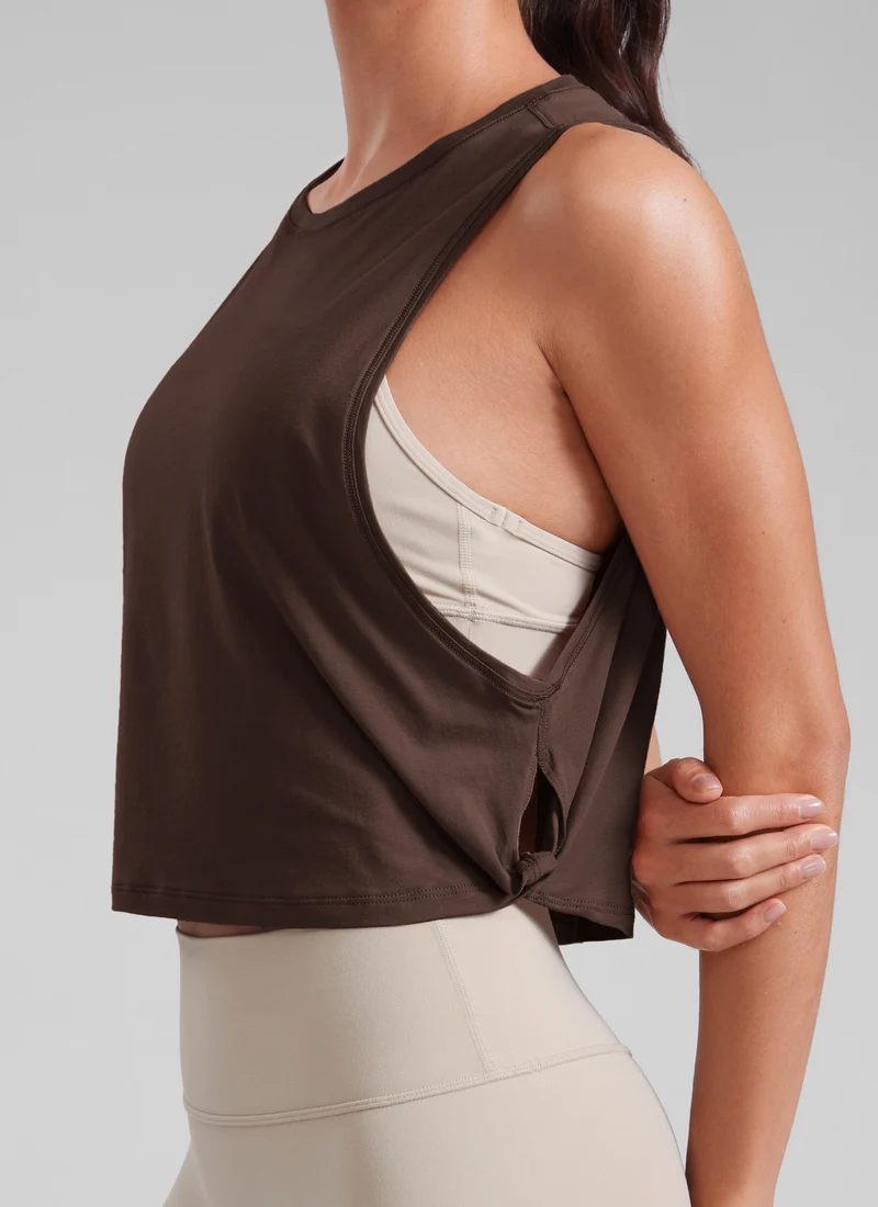 Pima Cotton Crop Deep Armhole Tank