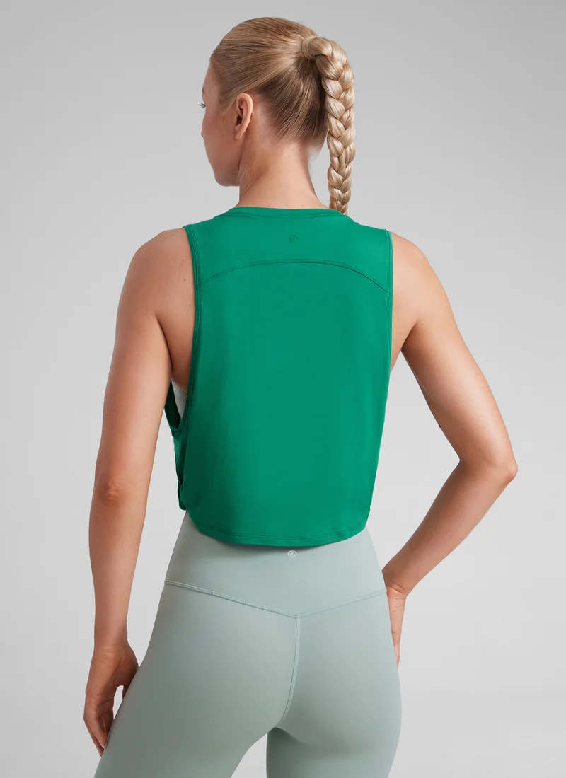 Pima Cotton Crop Deep Armhole Tank