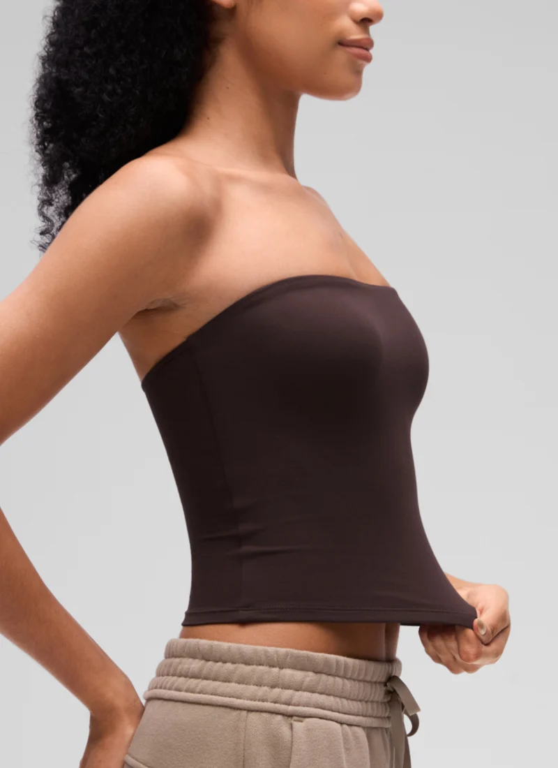 Softembrace Casual Crop Tube Strapless Top