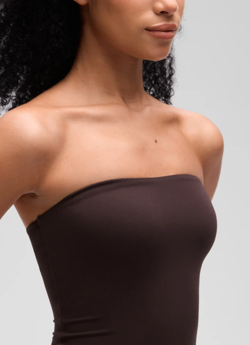 Softembrace Casual Crop Tube Strapless Top