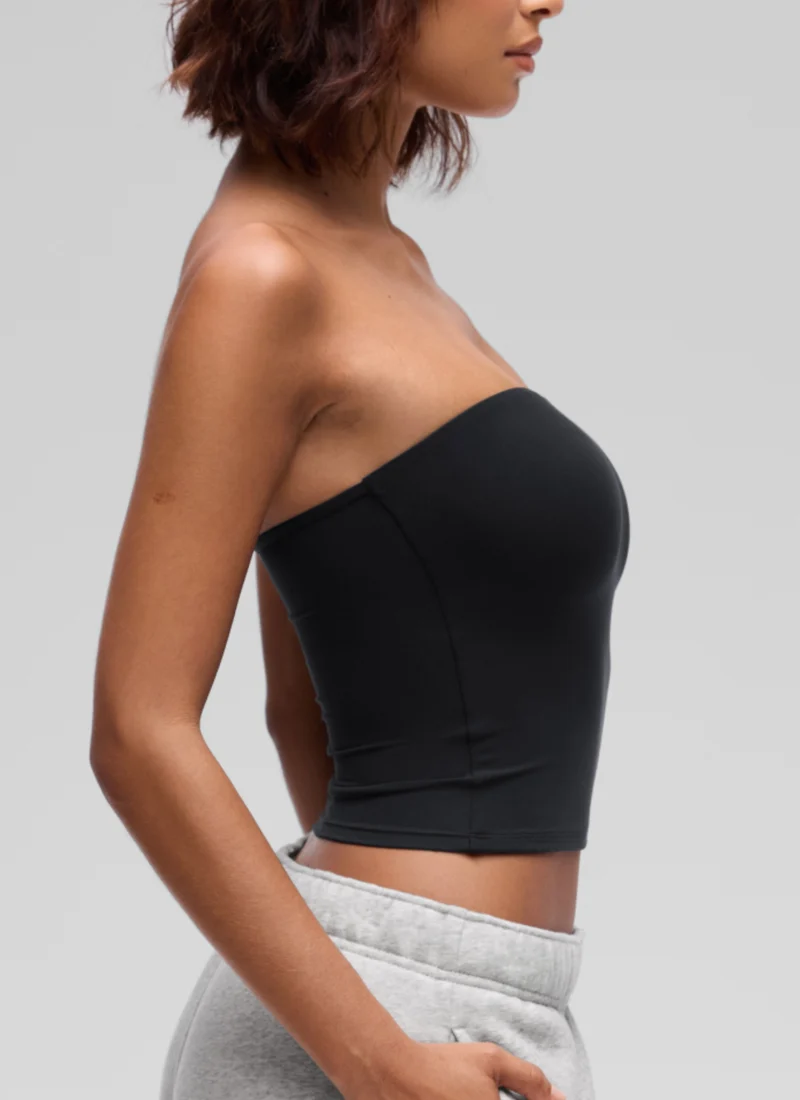 Softembrace Casual Crop Tube Strapless Top