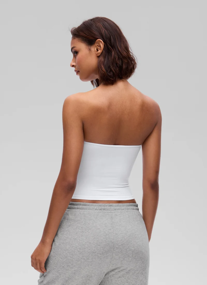 Softembrace Casual Crop Tube Strapless Top