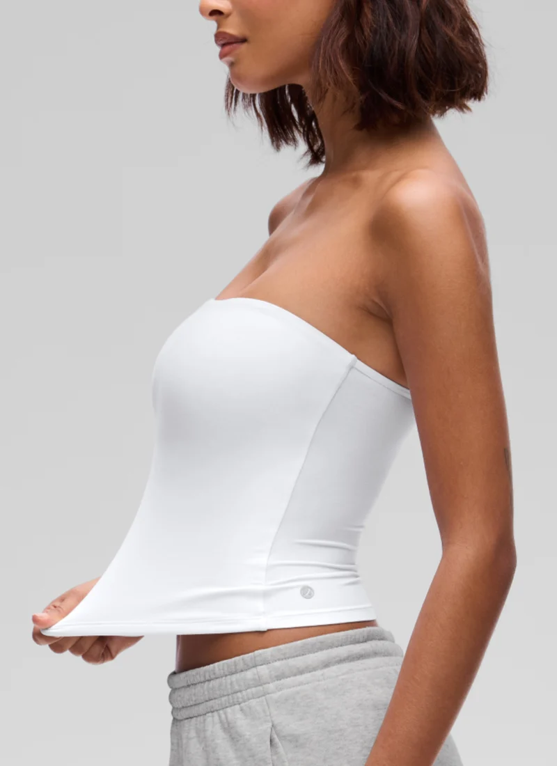 Softembrace Casual Crop Tube Strapless Top