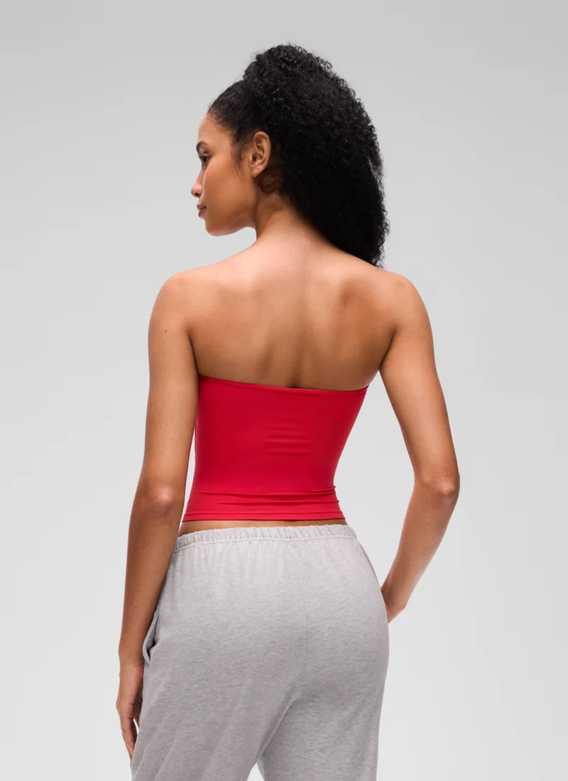 Softembrace Casual Crop Tube Strapless Top