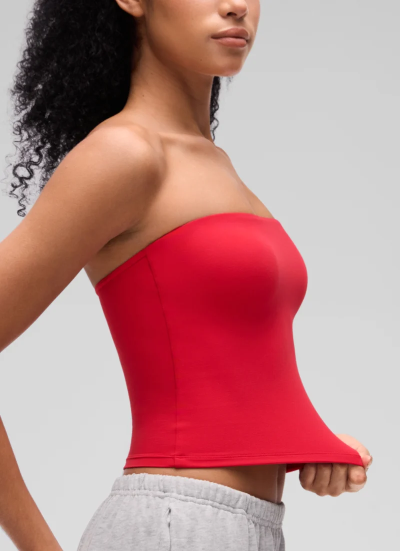 Softembrace Casual Crop Tube Strapless Top