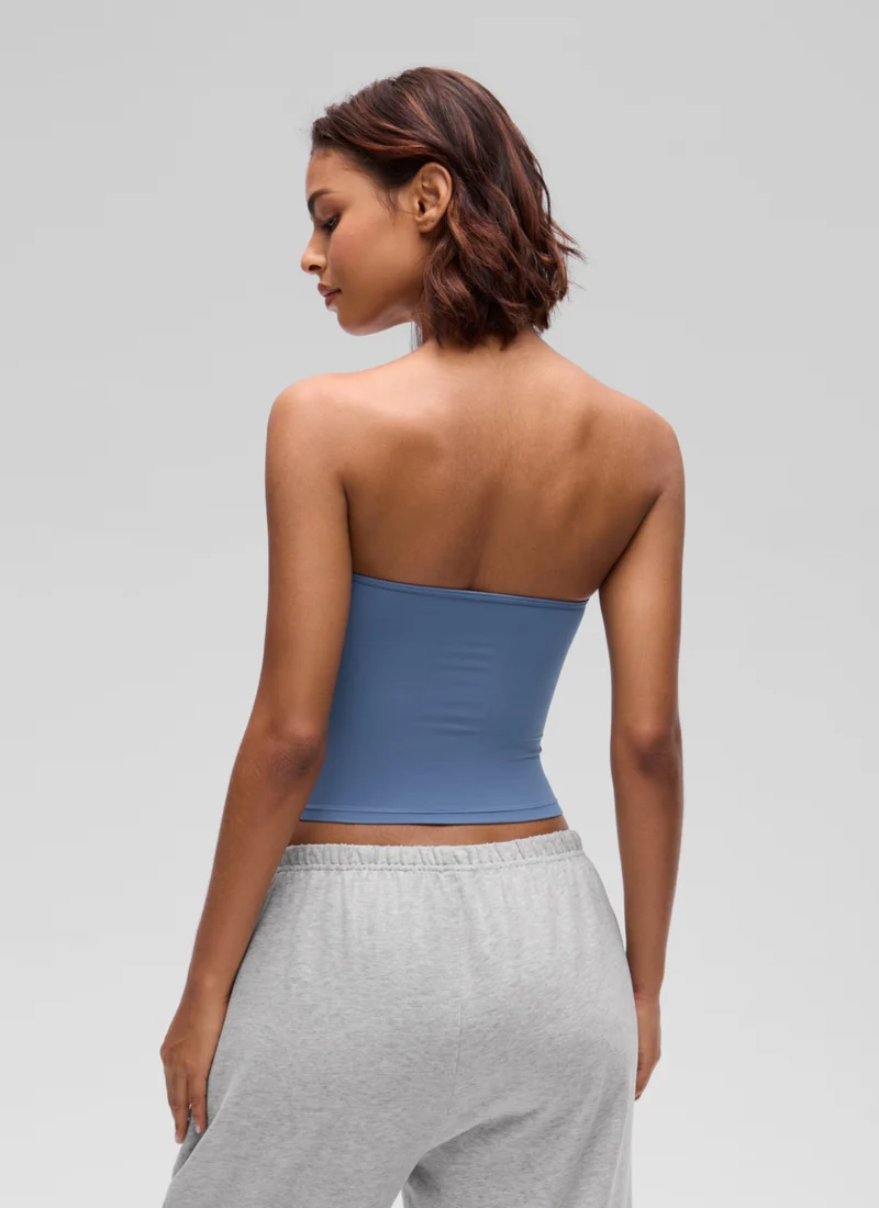 Softembrace Casual Crop Tube Strapless Top