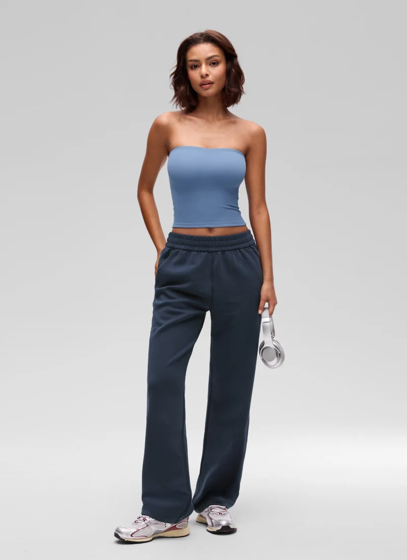Softembrace Casual Crop Tube Strapless Top