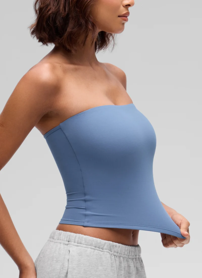 Softembrace Casual Crop Tube Strapless Top