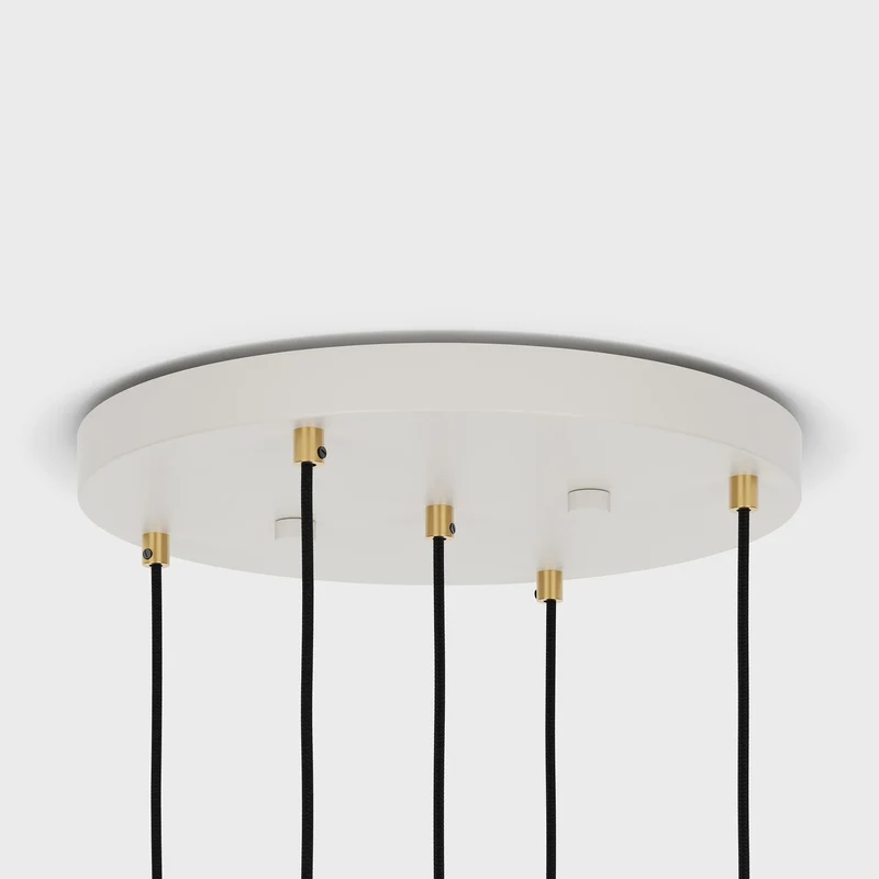 Five Pendant in Brass