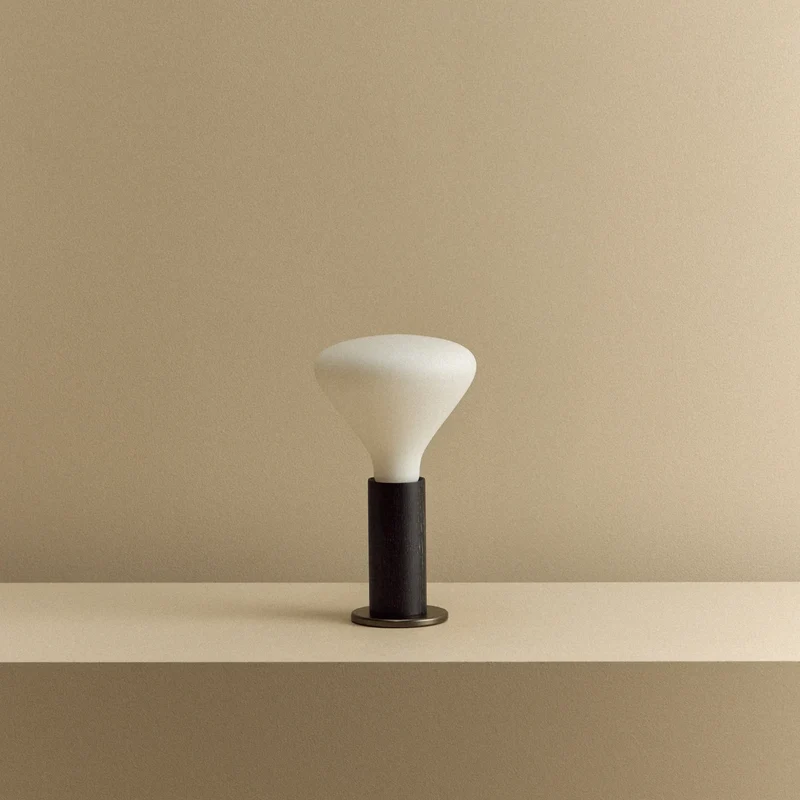 Knuckle Table Lamp in Blackened Oak + Noma