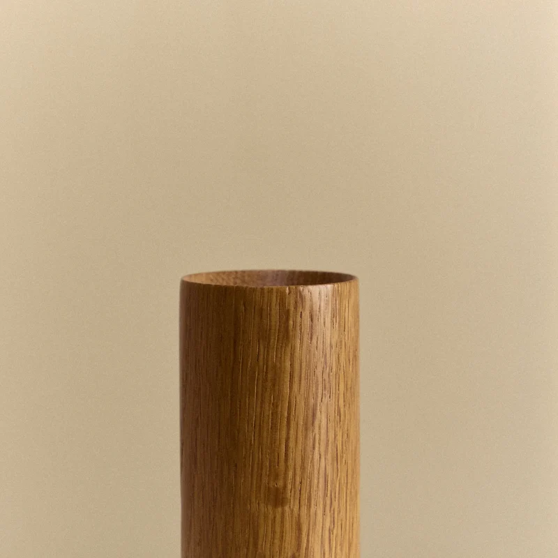 Knuckle Table Lamp in Oak + Voronoi I Set of 2