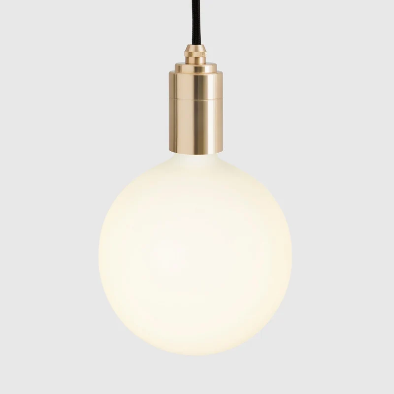 Linear Triple Pendant in Brass + Sphere IV