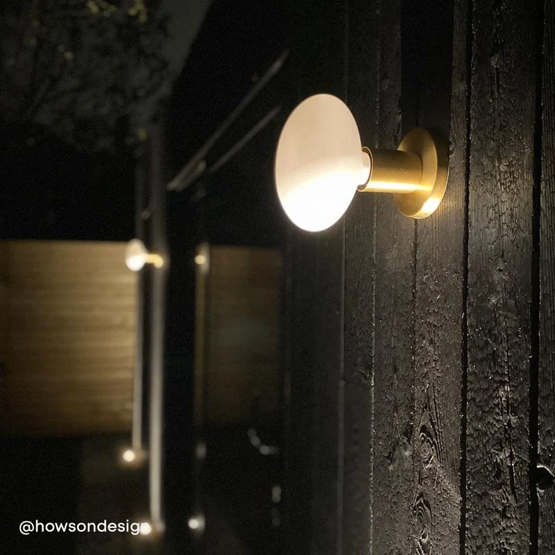 Lochan Wall Light in Brass + Oval Dim to Warm