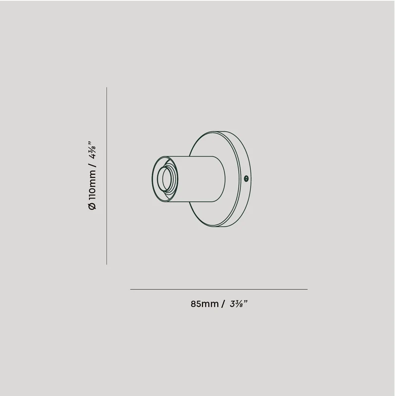 Lochan Wall Light in Graphite + Oval