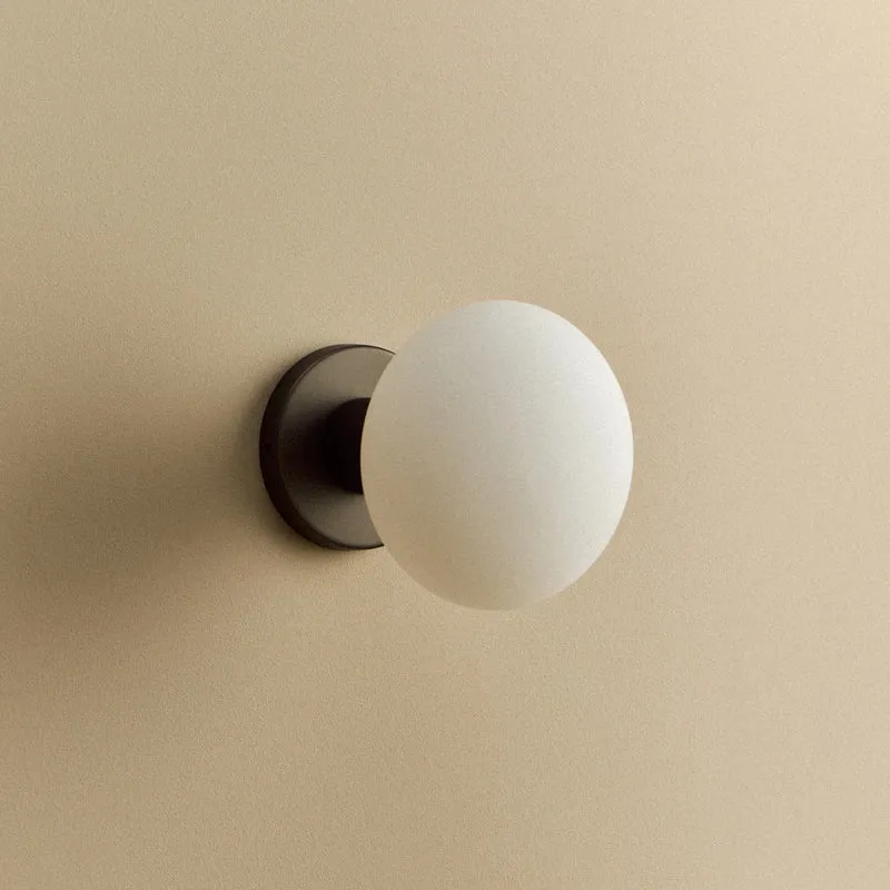 Lochan Wall Light in Graphite + Oval Dim to Warm