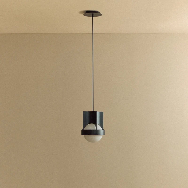 Loop Single Pendant in Dark Grey + Sphere IV