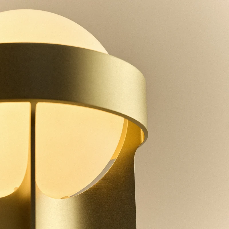 Loop Table Lamp in Gold + Sphere IV