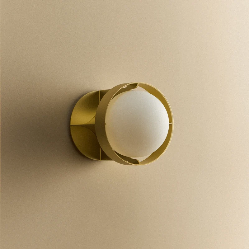 Loop Wall Light in Gold + Sphere IV
