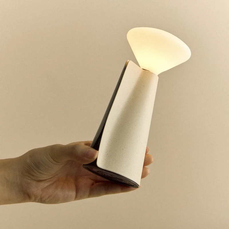 Mantle Portable Lamp in Stone White - Set of 2