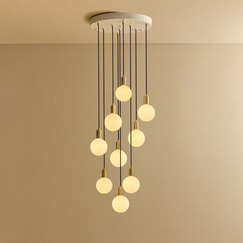 Nine Pendant in Brass + Sphere IV