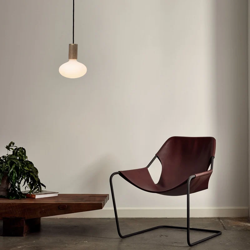 Oval Dim-to-Warm Pendant Light in Graphite