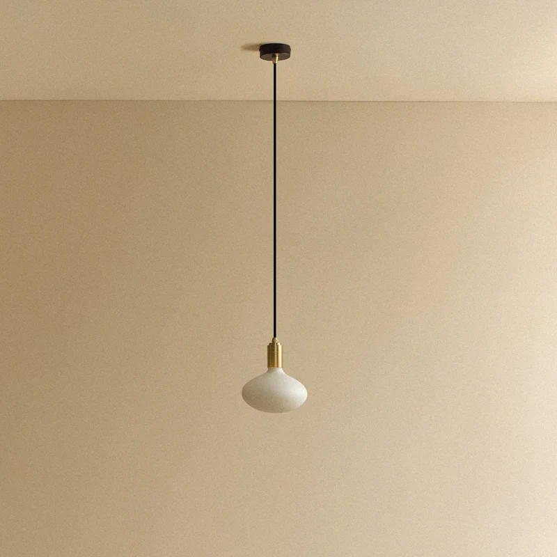 Oval Pendant Light in Brass