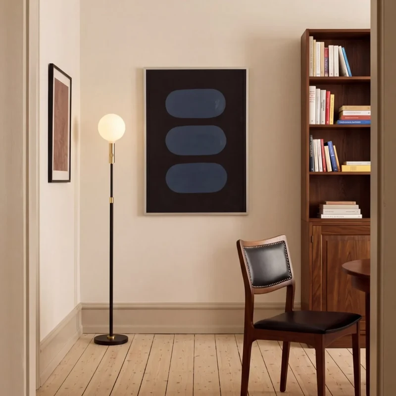 Poise Adjustable Floor Lamp in Brass