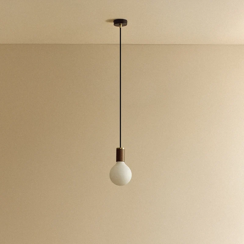 Porcelain III Pendant Light in Walnut