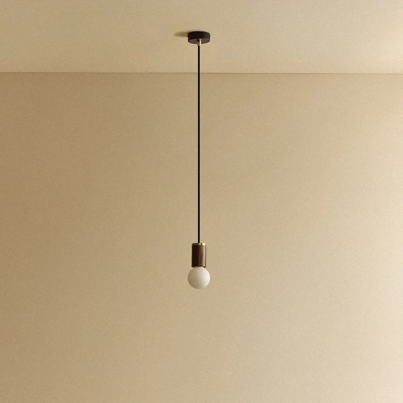 Sphere II Pendant Light in Walnut