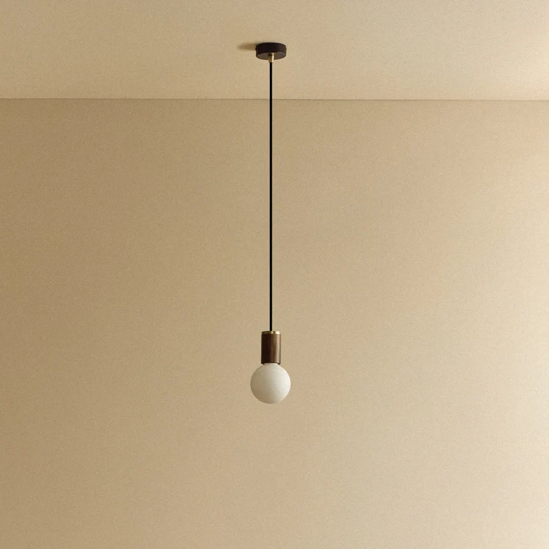 Sphere III Pendant Light in Walnut