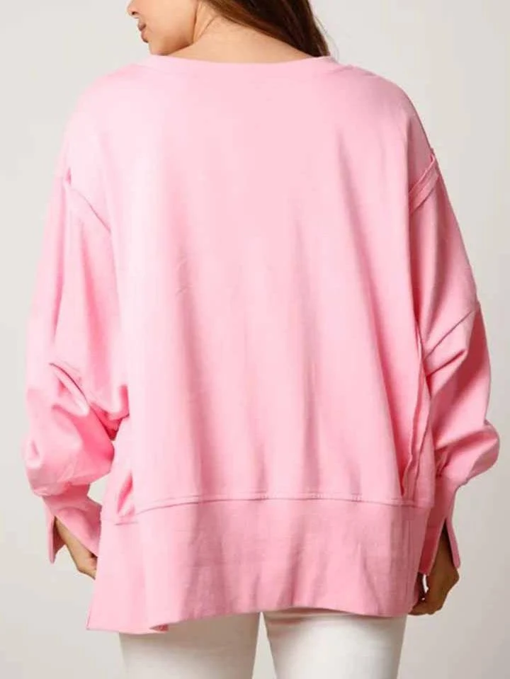Sweet Sequined Long Sleeve Christmas Sweatshirt