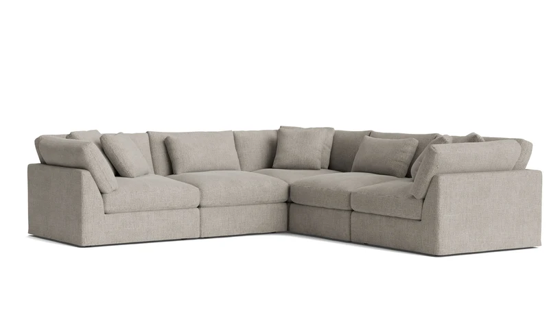 Get Together™ 5-Piece Modular Sectional Closed, Large, Oatmeal